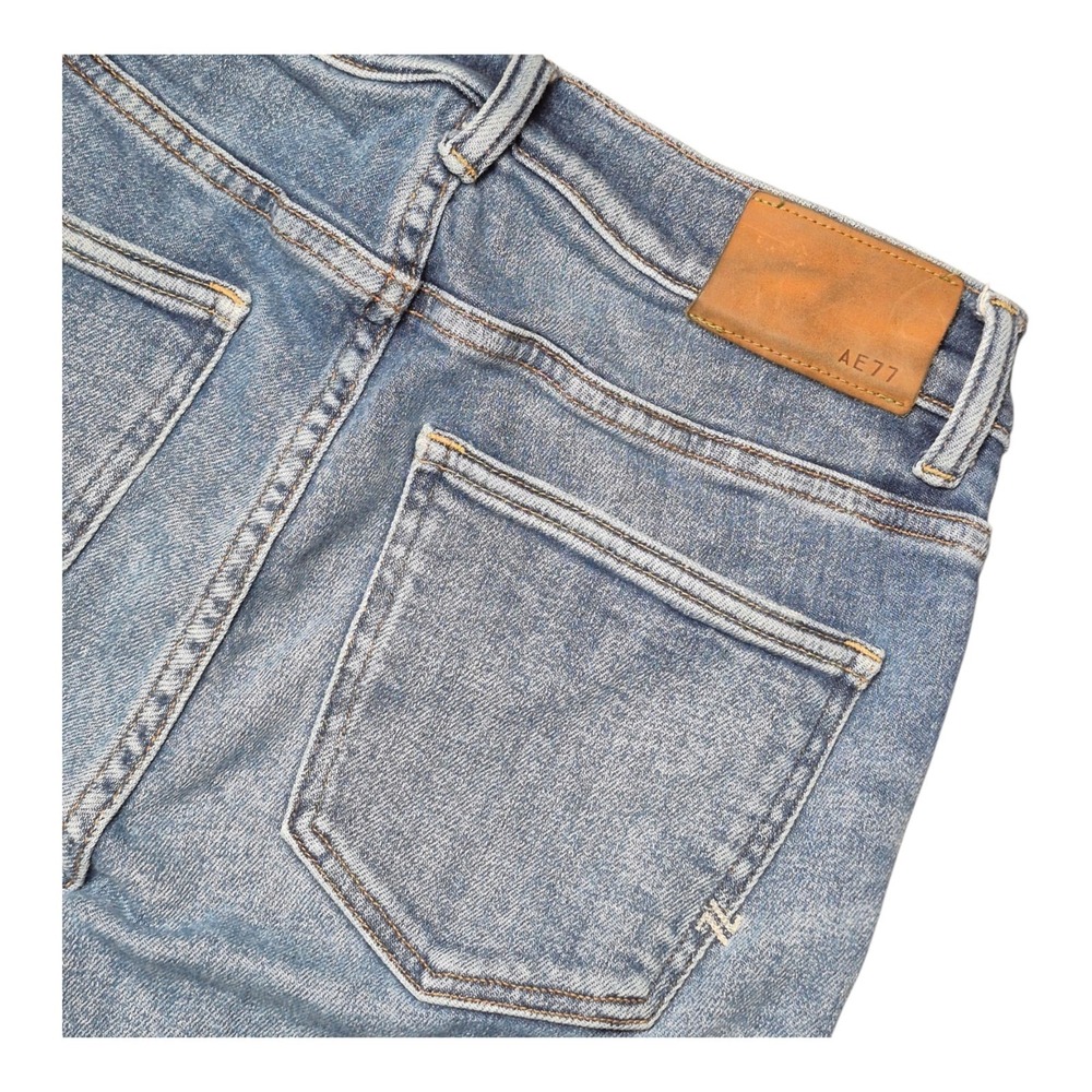 American Eagle AE77 Jeans Women's 0 Regular High Rise Flare Raw Hem Distressed